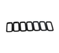 Griglia Paraurti Anteriore 7 Pezzi Griglia Anteriore Auto Per Renegade 2015 2016 2017 Inserti ABS Nero Cornice Griglia Racing(Black)