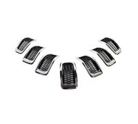 Griglia Paraurti Anteriore 7PCS Auto Paraurti Anteriore Centrale Griglia Di Copertura Trim Sostituito Mesh Griglie A Nido D'ape Per Cherokee 2014-2018