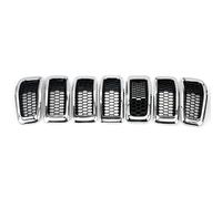 Griglia Paraurti Anteriore Auto Maglia Anteriore Griglie Radiatori Sportive Esterno A Nido D'ape Compatibile Con Jeep Per Cherokee 2014 2015 2016 2017 2018 68303626AC(Silver)