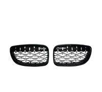 Griglia Paraurti Anteriore Per BMW Serie 1 Per E81 Per E87 E82 E88 128I 130I 135I Per Modelli Selezionati 07-11 Coppia Griglie Per Paraurti Anteriore Griglia Ricambio Rene(Black and Silver)
