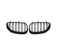 Griglia Paraurti Anteriore Per BMW Serie 5 E60 E61 M5 525i 525d | 2004-2009 Stile Linea Singola Stecca Cromata Diamanti Paraurti Anteriore Griglie Del Cofano(Double-Glossy Black)