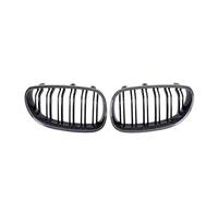 Griglia Paraurti Anteriore Per BMW Serie 5 E60 E61 M5 525i 525d | 2004-2009 Stile Linea Singola Stecca Cromata Diamanti Paraurti Anteriore Griglie Del Cofano(Double-Carbon Black)