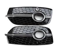 Griglia paraurti Anteriore per Q3 Standard 2013 2014 2015 Copertura fendinebbia Anteriore per Auto Griglia Lampada a Nido d'Ape Nero Lucido Cromo Argento Accessori di Stile