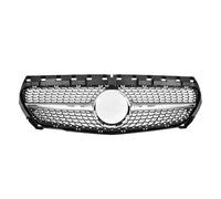 Griglia Paraurti In Stile GTR Nero Con Diamanti Cromati Per Mercedes Per Benz Classe CLA W117 2013-2019 CLA180 CLA200 CLA250 CLA45 AMG Griglia Radiatore Anteriore(Diamonds-Silver)