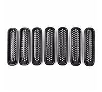 Griglia Paraurti Per Jeep Per Wrangler JK 2007 2008 2009 2010-2018 Inserto Griglia Anteriore Griglia Di Copertura Inserti Griglia Anteriore Cornice Copertura Fari Auto Calandra(Style C)