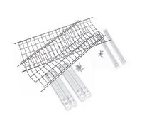 GRIGLIA PENSILE CON VASCHETTA 18/8 + SUPPORTI 86CM