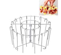 Griglia per Air Fryer, Accessori Friggitrice Ad Aria, Supporto Verticale In Acciaio Inox Per Barbecue, Spiedini Verticali per Pancetta e Pollo per Preparazione Cibi su Barbecue Domestico, 16x10 cm
