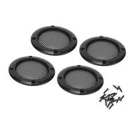 Griglia per altoparlante da 2 pollici Griglia per altoparlante audio Griglia per barra per altoparlante Griglia a rete per altoparlanti auto protettiva decorativa 4PCS(nero)