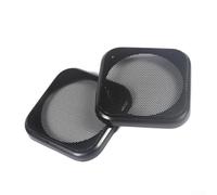 Griglia per altoparlanti in metallo per subwoofer da 10,2 cm, con lunghezza 109 mm, larghezza 104 mm e diametro interno 90 mm per un montaggio uniforme (H4 (nero)