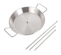 Griglia per Arrosti in Acciaio Inox 3 Spiedi Rimovibili | Montaggio Rapido e Smontaggio Semplice, per Barbecue All’aperto, Finitura Argento, Uso Carne e Pollame