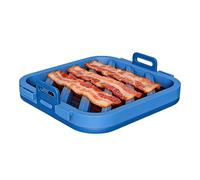 Griglia per Arrosti - Teglia per Friggitrice ad Aria con Scolagocce,Griglia Antiaderente per Arrosti,adatti a barbecue e griglia, pancetta, cottura, cesti 20-25 cm