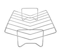 Griglia Per Arrostire - Supporto Per Griglia In Acciaio Inossidabile A Forma Di V, Supporto Per Carne Di Resistente Al Calore Con Design Del Flusso D'aria Elevato, Funzione Di Scarico Uniform