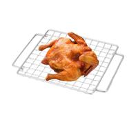 Griglia per arrosto in acciaio inox, griglia per arrosti, barbecue in acciaio inox, per campeggio, pesce, verdure, gamberetti