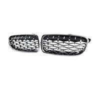 Griglia per Auto Paraurti Anteriore Rene Grill Doppia Stecca Racing Grille Compatibile Con BMW Serie 3 Per F30 2011 2012 2013 2014 2015 2016 2017 2018(Sliver)