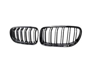 Griglia per Auto Paraurti Anteriore Rene Grill Doppia Stecca Racing Grille Compatibile Con BMW Serie 3 Per F30 2011 2012 2013 2014 2015 2016 2017 2018(Glossy Black)