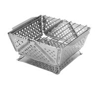 Griglia per barbecue, 4 pezzi, griglia a carbone per esterni, griglia a carbone da viaggio, set di griglie riscaldanti pieghevoli per spiaggia, tailgating, barca, picnic, balcone, casa, cortile, patio