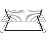 Griglia per Barbecue e Camino in Acciaio Cromato, Regolabile in Altezza, Struttura in Ferro, per Carne Pesce e Verdure (70x45 cm)