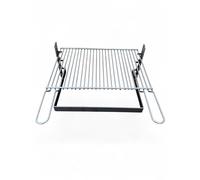 Griglia per Barbecue e Camino in Acciaio Cromato, Regolabile in Altezza, Struttura in Ferro, per Carne Pesce e Verdure (50x35 cm)