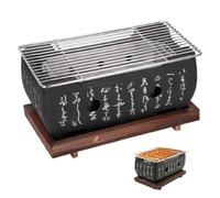 Griglia per barbecue giapponese, griglia per barbecue in stile giapponese Griglia per barbecue giapponese portatile Griglia a carbone per interni in lega di alluminio per interni