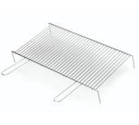 Griglia per Barbecue in Acciaio Cromato con Manici, Graticola per Camino con Piedini, per Carne e Verdure (70x35 cm)