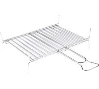 GRIGLIA PER BARBECUE IN ACCIAIO DOPPIA PER CARNE E PESCE 40x30/50x35 cm