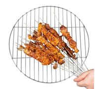Griglia per barbecue, in acciaio inox, accessorio portatile per barbecue, parti di ricambio, teglia rotonda in metallo per esterni, spiaggia, cortile, picnic, giardino, patio,
