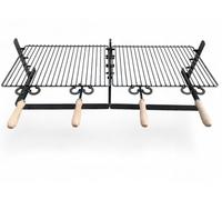 GRIGLIA PER BARBECUE IN FERRO GRATICOLA 40,50,60,80,90,100,110X36 CM REGOLABILE
