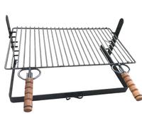 GRIGLIA PER BARBECUE IN FERRO GRATICOLA PESANTE 60x38CM REGOLABILE IN ALTEZZA
