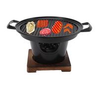 Griglia per barbecue, mini griglia Hibachi, griglia da tavolo piccola per evitare che si attacchi Pulizia facile Griglia a carbone da tavolo portatile senza fumo per una persona per interni
