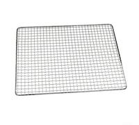 Griglia per barbecue per grigliare carne di pesce e verdure utilizzando materiale in ferro zincato, compatibile con griglie elettriche e a gas a carbone standard (50 x 38 cm)