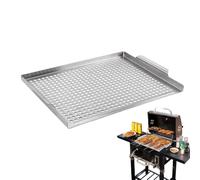 Griglia Per Barbecue - Piano di Cottura in Acciaio Inossidabile per Cucina all'Aperto | Accessorio Cucina con Drenaggio per Campeggio Giardino Spiaggia Picnic