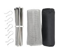 Griglia per barbecue pieghevole con supporto in acciaio inossidabile per braciere portatile in rete per campeggio all'aperto