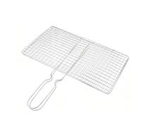 Griglia per Barbecue, Pratica da trasportare, 33,5 x 18,5 cm, griglia per Barbecue, Rete in Acciaio, Ampia Gamma di Applicazioni, per Bistecca, Pesce, Pollo, Carne