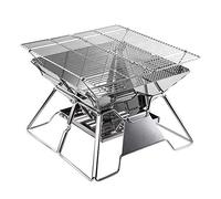 Griglia per barbecue, Ripiano for barbecue portatile, a carbonella for esterni pieghevole in acciaio inossidabile, balcone, feste, picnic, Facile da pulire