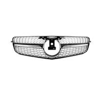 Griglia Per Benz Per C-class W204 2008-2014 C180 C200 C350 Argento Cromato Diamanti Griglia Nero Lucido Per GTR Stile Paraurti Anteriore Griglia Griglie(D-Black)