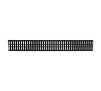 Griglia per canaletta in polipropilene capolimero carrabile nero 13x100 cm abs pozzetti rettangolari scolo acqua