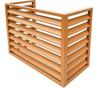Griglia per condizionatore esterno senza copertura, in alluminio resistente agli agenti atmosferici, protezione da animali e foglie, adatta a palazzi a più piani 110×60×80 (2~3P) color albicocca