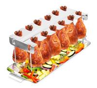 Griglia per cosce di pollo di alta qualità per barbecue e affumicatore, supporto multiuso per cosce di pollo, per barbecue - robusto, facile da pulire - accessorio ideale per affumicatori regalo per