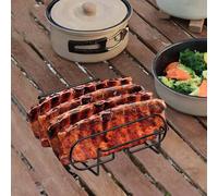 Griglia per costine da barbecue multifunzione, facile da pulire, per