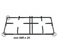 GRIGLIA PER CUCINA A GAS SMALTATA CM 50 X 25 2 FUOCHI LOFRA COD P 3252