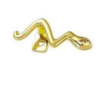 Griglia per denti inferiori superiori in rame alla moda con design a serpente per gli appassionati di hip hop corone odontologiche dorate, One Size, come descritto, come descritto