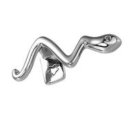 Griglia per denti inferiori superiori in rame alla moda con design a serpente per gli appassionati di hip hop corone odontologiche dorate, One Size, come descritto, come descritto