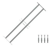 Griglia per finestra regolabile in acciaio zincato con 2 barre trasversali, larghezza 700-1050 mm, protezione antifurto per casa e ufficio, accessori di montaggio inclusi, decorativa e robusta