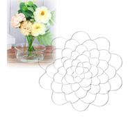 Griglia per fiori in acciaio inox, supporto per composizioni floreali, leggero e portatile, a forma di rana, inserto per casa, matrimoni, fioristi (argento, 2 pezzi, 12,7 cm)
