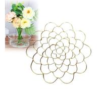 Griglia per fiori in acciaio inox, supporto per composizioni floreali, leggero e portatile, a forma di rana, inserto per casa, matrimoni, fioristi (oro, 2 pezzi, 12,7 cm)