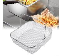Griglia per friggitrice ad aria, 20 x 20 x 6 cm, in acciaio inox, quadrata, per friggitrice ad aria, accessori adatti per friggitrice ad aria da 5,8 QT e 6 QT