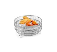 Griglia per friggitrice ad aria, 3 pezzi, per Ninja, impilabile, accessori per friggitrice ad aria, in acciaio inox, vassoio multistrato per friggitrice ad aria, vassoio per friggitrice ad aria,