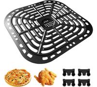 Griglia per friggitrice ad aria per vassoi, cestello di ricambio per friggitrice ad aria Vortex Plus 6QT, griglia per friggitrice ad aria con 4 paraurti in gomma, lavabile in lavastoviglie (23,1 x