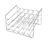 Griglia per friggitrice ad aria, ripiano per barbecue a strati, supporto antiaderente in metallo, 15 x 11,5 x 10 cm, organizer resistente in acciaio, pratico griglia per di pollo, patatine