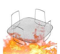 Griglia per friggitrice riutilizzabile - Cestino per pancetta resistente al calore, inserto posteriore durevole | Materiale antiruggine Scaffale per friggere per la casa Griglia di crimpatura Griglia